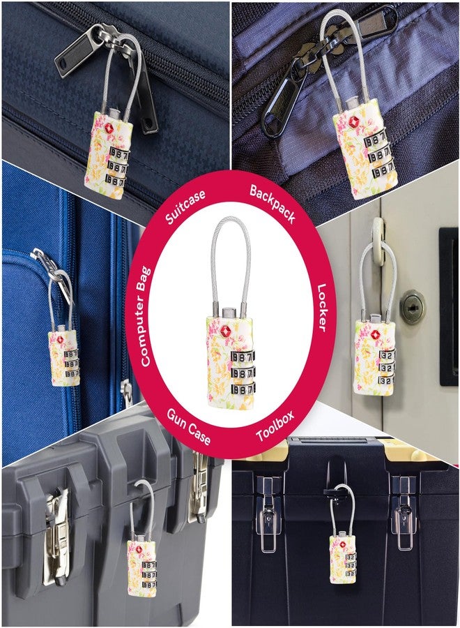 VIBRANZ LAB VIBRANZ-LAB Set of 4 TSA Approved Combination Locks for Luggage, Gym Locker, Locker, Firearm Travel Case - Image 3